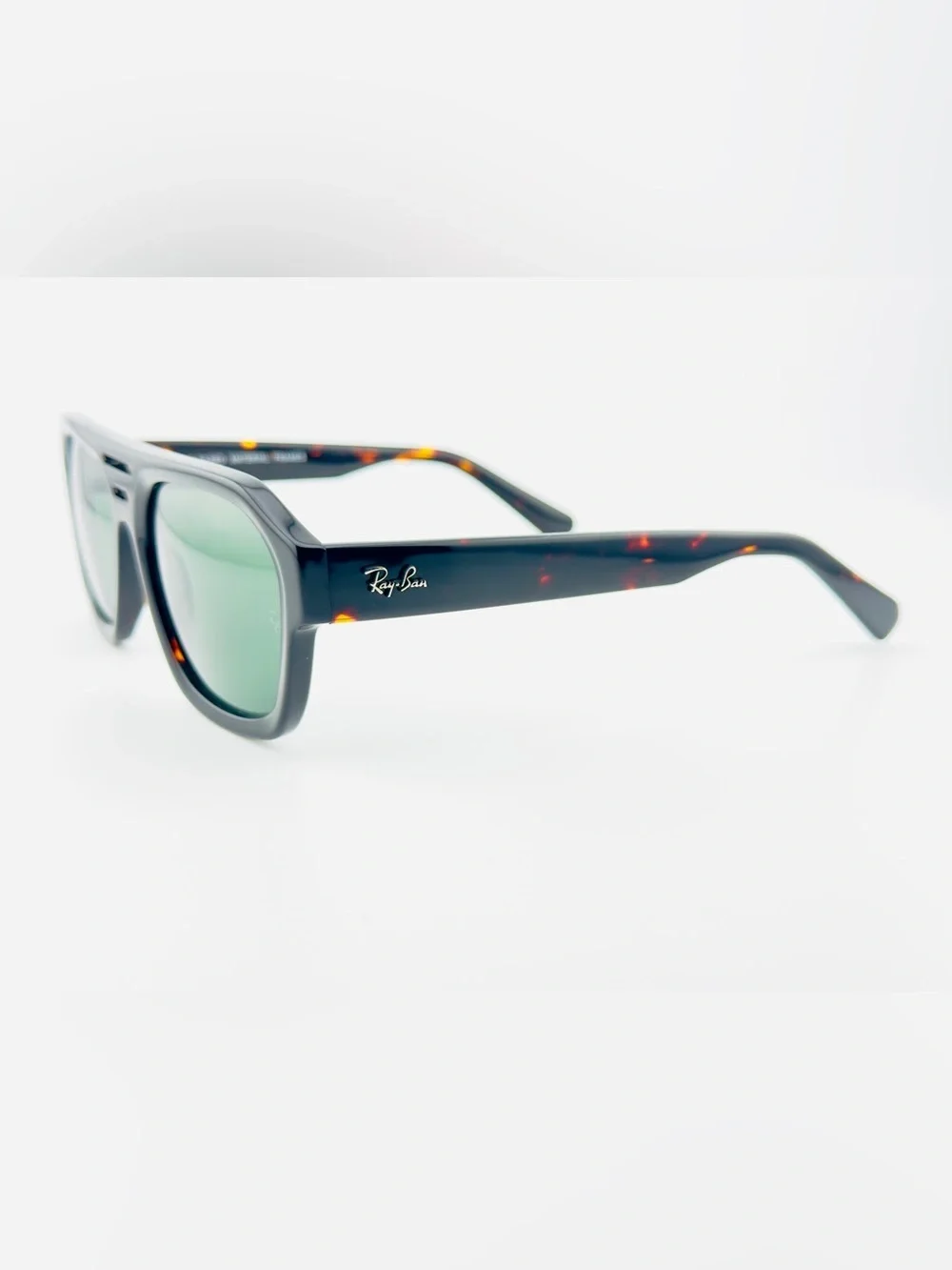 Ray-Ban Corrigan Sunglasses BIO-BASED Frame Polished Havana Green Lenses UNISEX!